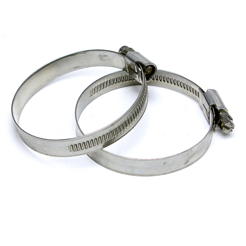 HPS Steel Embossed Hose Clamps Size 80 2pcs Pack 4-5/8" 5-1/2" (117mm-140mm)