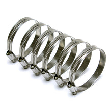 Load image into Gallery viewer, HPS Stainless Steel Embossed Hose Clamps Size 40 6pc Pack 2" 3" (51mm-76mm)