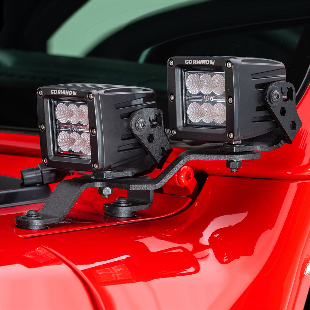 Go Rhino 730231T XE Windshield Cowl Light Mounts