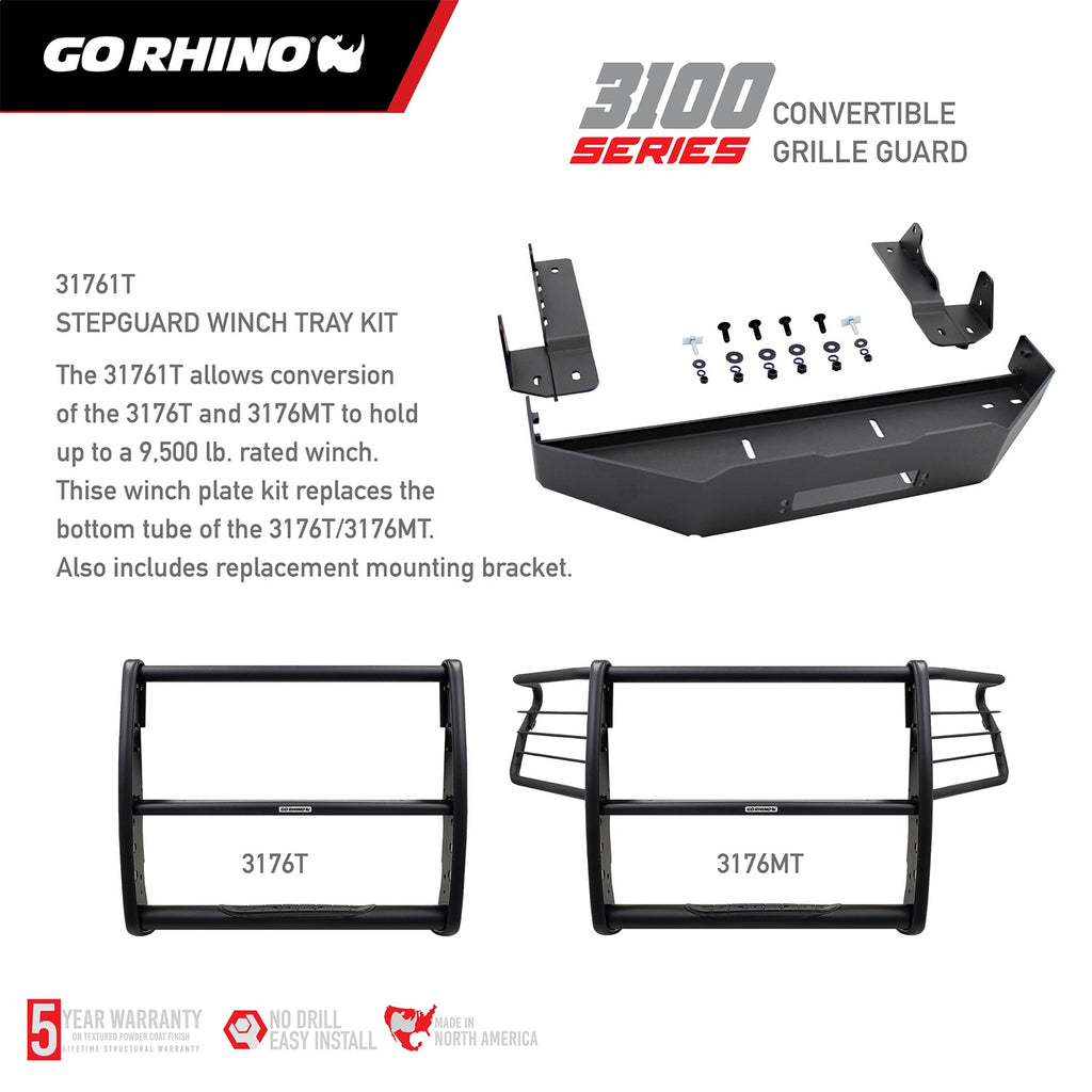 Go Rhino 3176T 3100 Series StepGuard Fits Silverado 1500 Silverado 1500 LTD