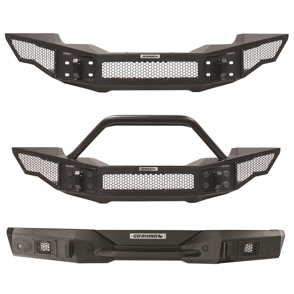 Go Rhino 331201T Rockline Front Full Width Bumper w/Overrider