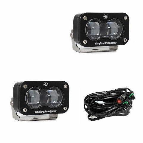Baja Designs 237801 Clear S2 SAE Pair LED Spot Light