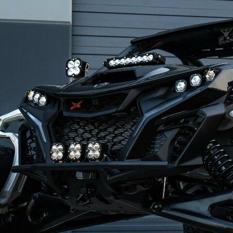 Baja Designs 448195 Clear 10" S8 Shock Tower Kit Fits Can-Am Maverick R