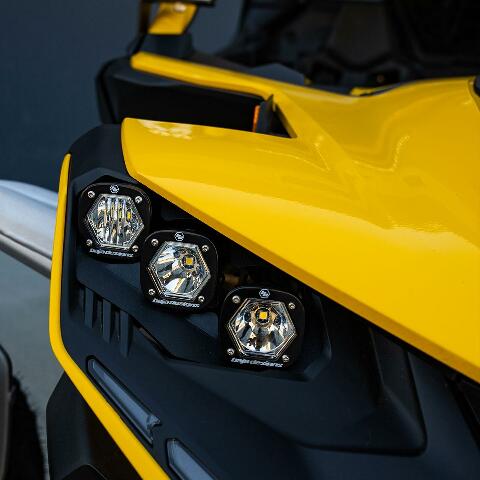 Baja Designs 448204 Triple S1 Unlimited Headlight Kit Fist Can-Am Maverick R