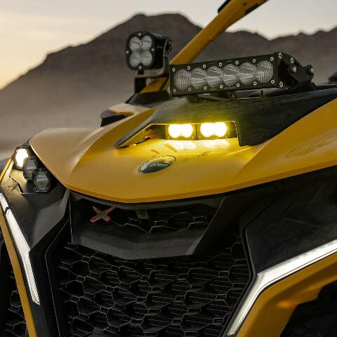 Baja Designs 448208 Dual S2 Pro Hood Kit Fits Can-Am Maverick R