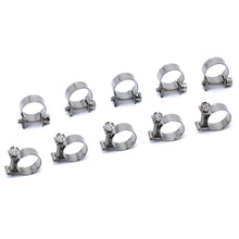 Load image into Gallery viewer, HPS #12 Steel Fuel Injection Hose Clamps 10pc Pack 25/64" 15/32" (10mm 12mm)