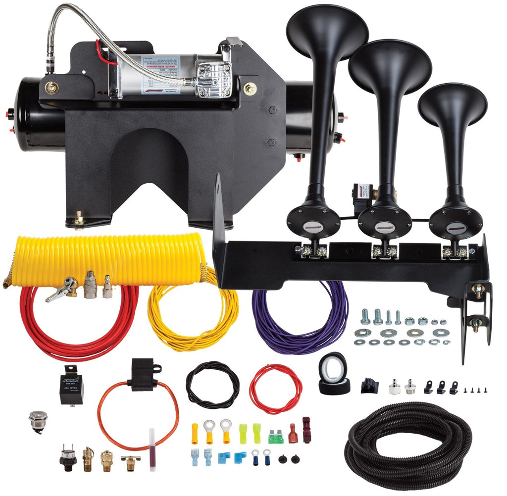 Kleinn Automotive Air Horns HDKIT-730 Train Horn And Onboard Air System w/Horn