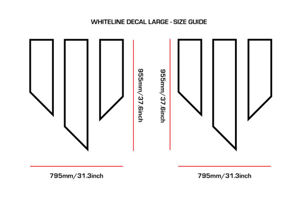 KWM041L Whiteline Whiteline Vehicle Emblem Decal Pack Yellow  37.6"x 31.3"