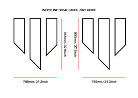 KWM041L Whiteline Whiteline Vehicle Emblem Decal Pack Yellow  37.6