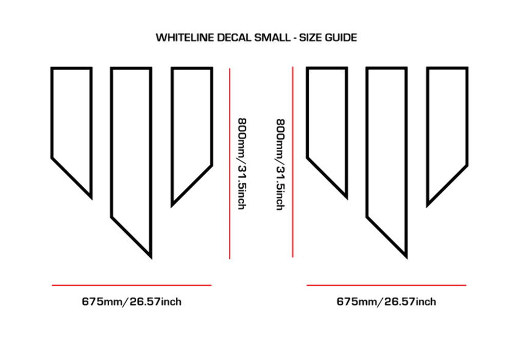 KWM041S Whiteline Whiteline Vehicle Emblem Decal Pack  Yellow 31.5"x 26.57"