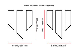 KWM042S Whiteline Whiteline Vehicle Emblem Decal Pack White 31.5