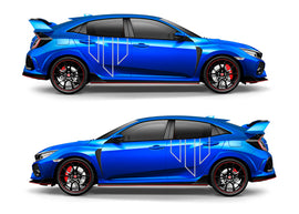 KWM043L Whiteline Whiteline Vehicle Emblem Decal Pack Silver 37.6