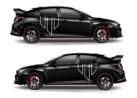 KWM044L Whiteline Whiteline Vehicle Emblem Decal Pack White Large 37.6