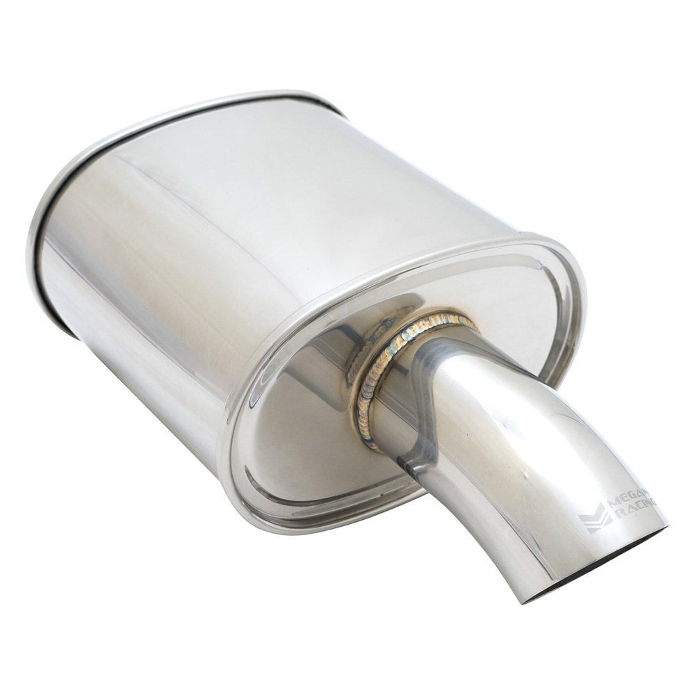 MEGAN MR-MU-MFG 2.5" Inlet 3.5" SINGLE Curved Stainless Steel Tip