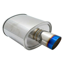 Load image into Gallery viewer, MEGAN MR-MU-MVO-T Universal Muffler rolled blue tip 3.0" Piping