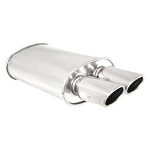 Load image into Gallery viewer, MEGAN MR-MU-OVA 2.5" Inlet 3.5"x2.5" Dual Oval Stainless Steel Tips