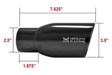 Load image into Gallery viewer, MEGAN MR-UT-BC01 Racing universal 3.5" Black Chrome Tip 2.5" pipping Tip only)
