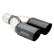 Load image into Gallery viewer, MEGAN MR-UT-TBC-3-DS Racing Universal Twin Black Chrome 3" Tips Driver Side)