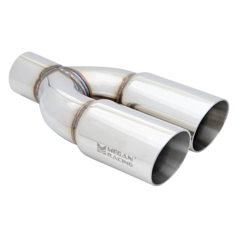 MEGAN MR-UT-TRT-3-PS Racing Universal Twin Roll 3" Tips Passenger Side)