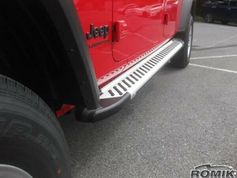 Romik 61316418 Silver Side Steps For 2019-2020 Jeep Gladiator