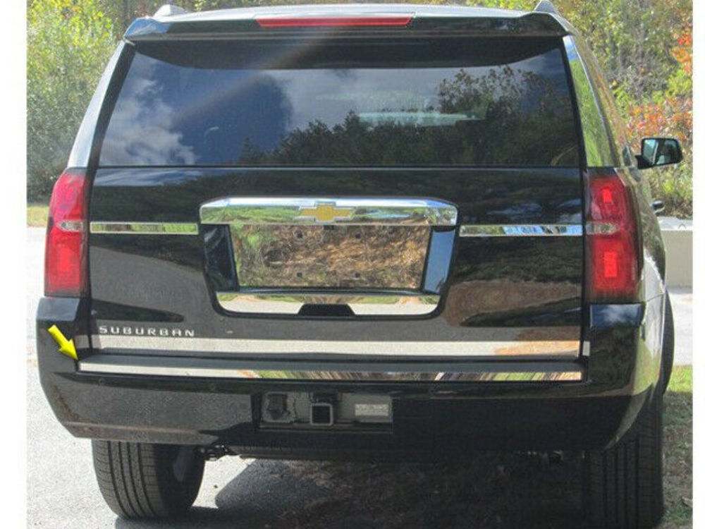 QAA BI55195 Polished Rear Bumper Trim Accent 1Pc Fits 15-20 Tahoe