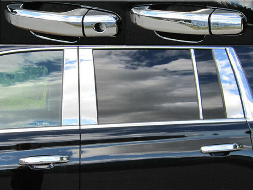 DH54195 Chrome Door Handle Cover 8Pc Fits 19-19 Silverado Extended Cab