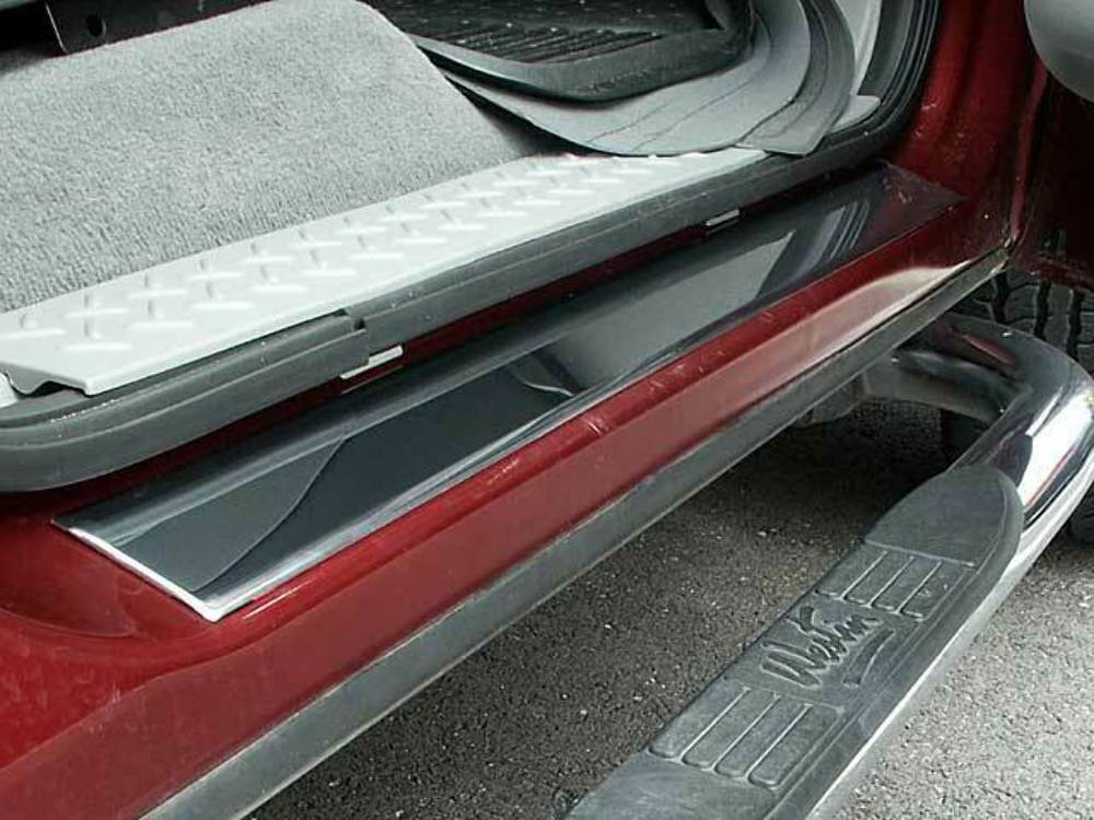 QAA DS44302 Polished Door Sill Trim 4Pc Fits 04-08 F-150 Super Cab