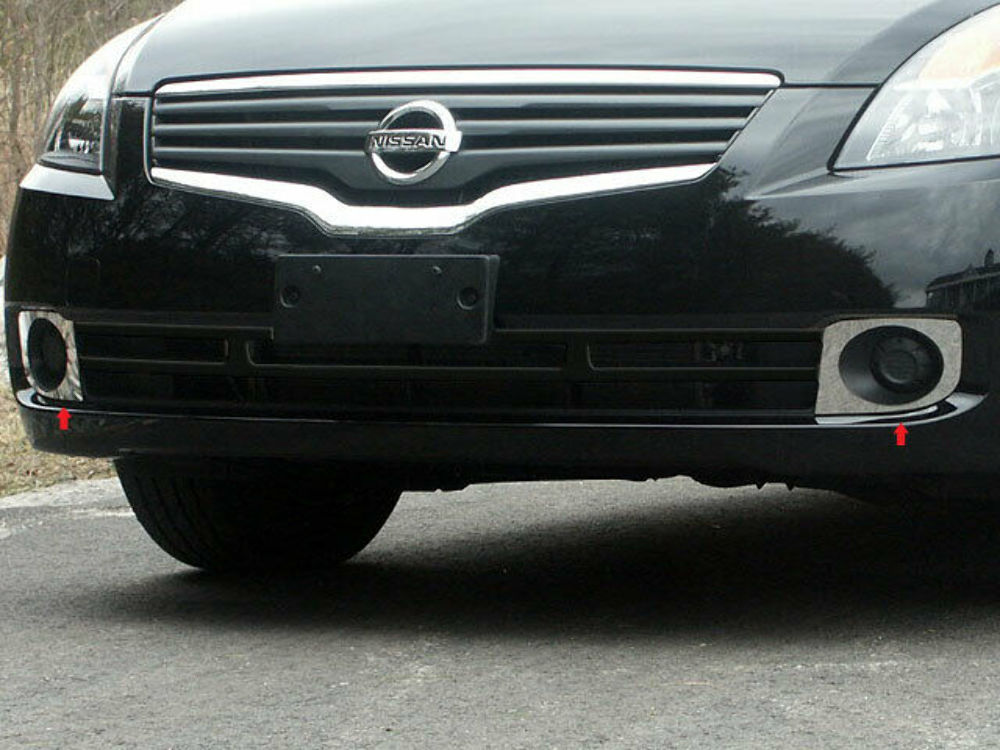 QAA FV27550 Polished Fog Light Trim 2Pc Fits 07-12 Altima Sedan