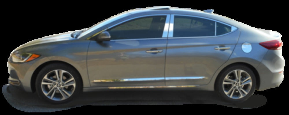 QAA GC17340 Polished Gas Door Trim 1Pc Fits 17-20 Elantra Sedan