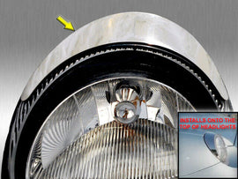 HL43670 Polished Head Light Trim 2Pc Fits 02-06 Thunderbird Coupe