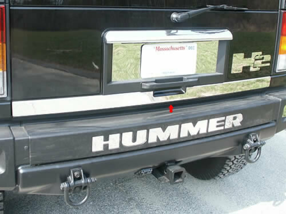 QAA HV43010 Polished Tailgate Accent Trim 1Pc Fits 03-09 H2