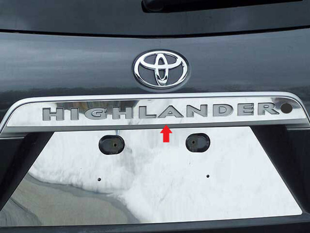 LB28111 Polished Top License Bar Trim 1Pc Fits 08-13 Highlander