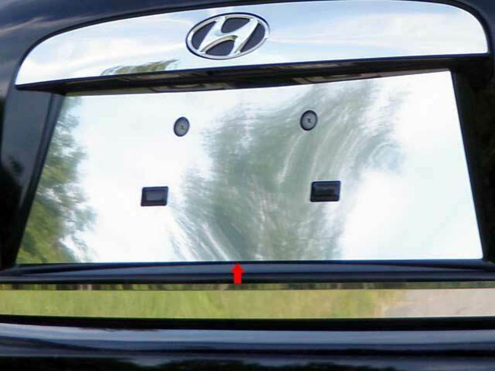 LP27365 Polished License Plate Bezel 1Pc Fits 06-11 Accent Sedan