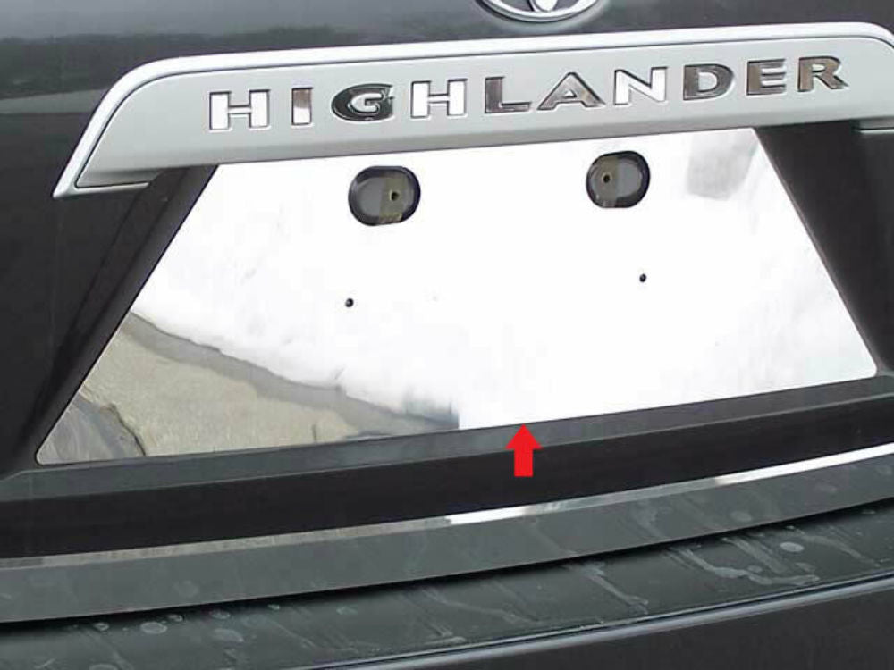 QAA LP28110 Polished License Plate Bezel 1Pc Fits 08-13 Highlander