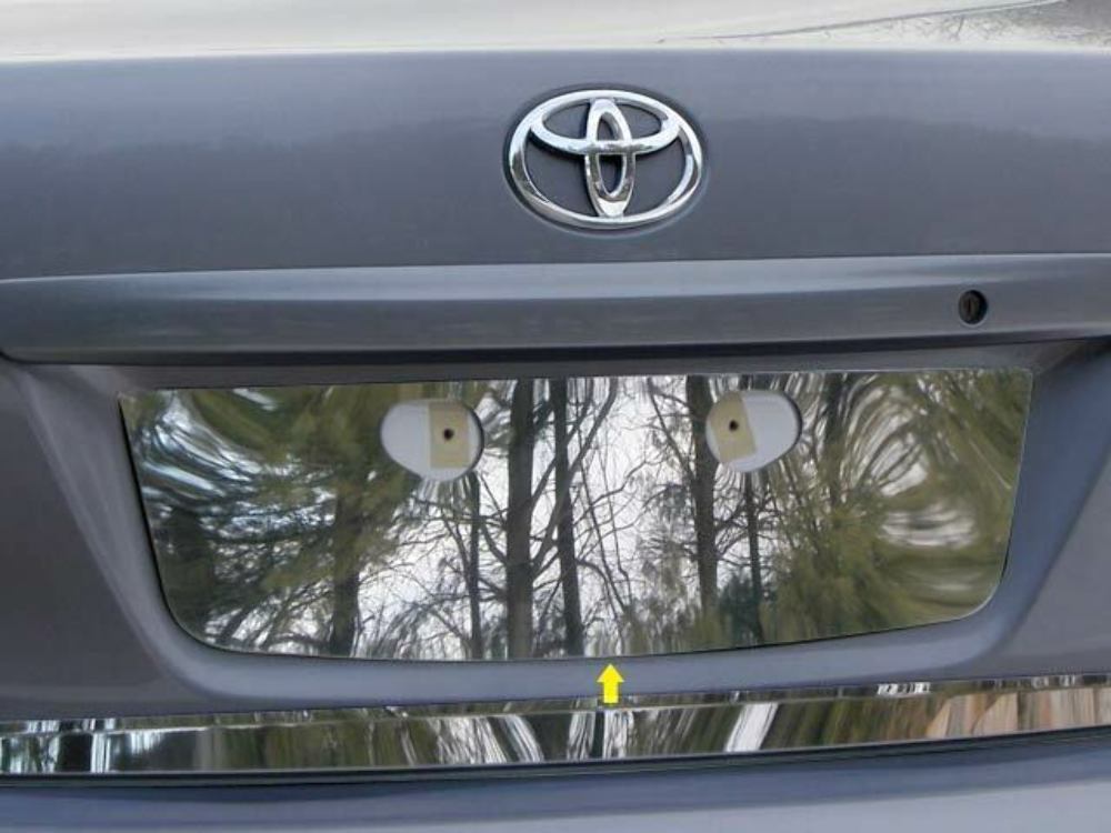 LP29112 Polished License Plate Bezel 1Pc Fits 09-13 Corolla Sedan