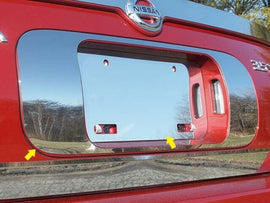 LPS24540 Polished License Plate Surround Trim 2Pc Fits 04-08 Maxima Sedan