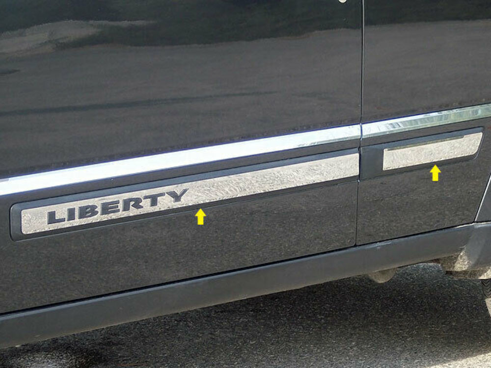 QAA MI48070 Polished Side Insert Trim 4Pc Fits 08-12 Liberty