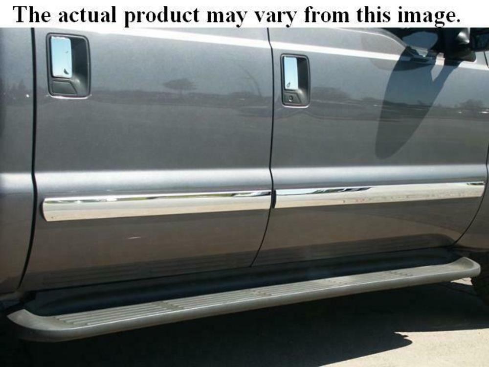 MI48325 Polished Side Insert Trim 4Pc Fits 08-10 Super Duty Crew Cab