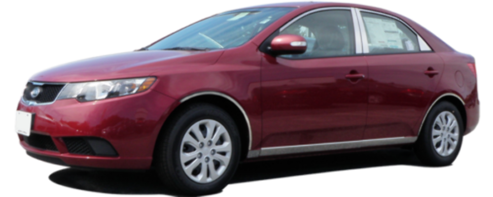 QAA PP10810 Polished Pillar Post Trim 4Pc Fits 10-13 Forte Sedan
