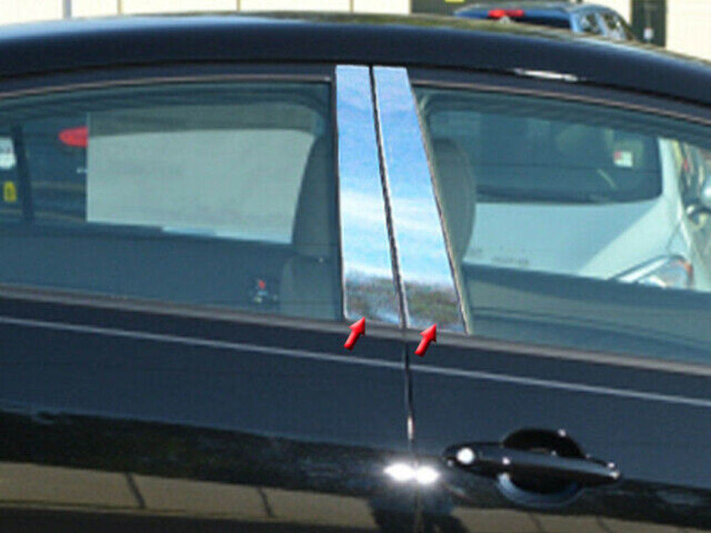 QAA PP14810 Polished Pillar Post Trim 4Pc Fits 14-18 Forte Sedan