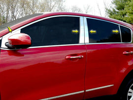 QAA PP17837 Polished Pillar Post Trim 8Pc Fits 17-22 Sportage