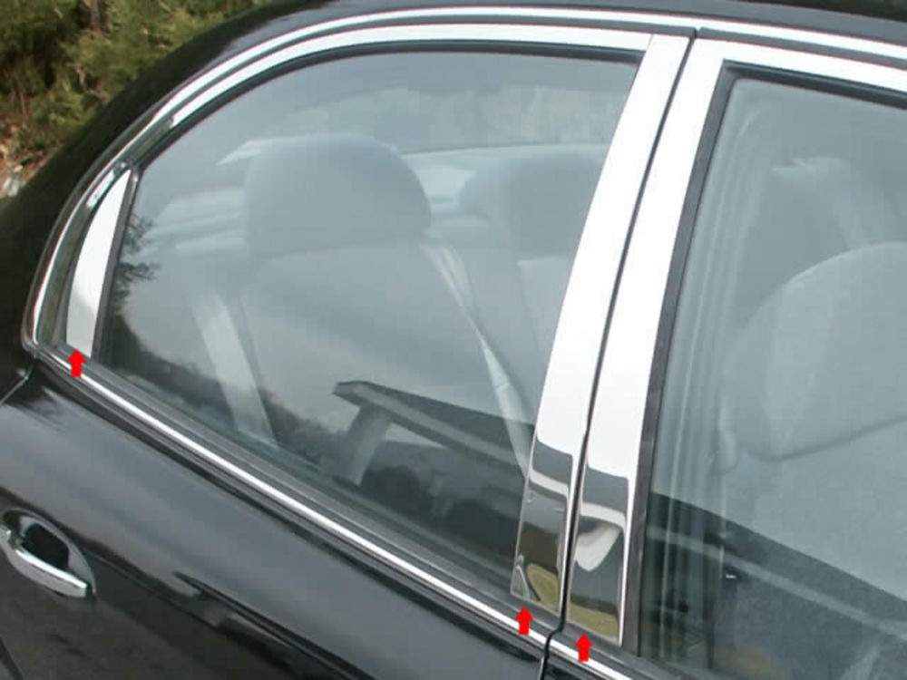 QAA PP24806 Polished Pillar Post Trim 6Pc Fits 01-06 Optima Sedan