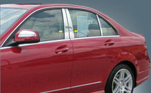 Load image into Gallery viewer, QAA PP28081 Polished Pillar Post Trim 4Pc Fits 08-11 C Class Sedan