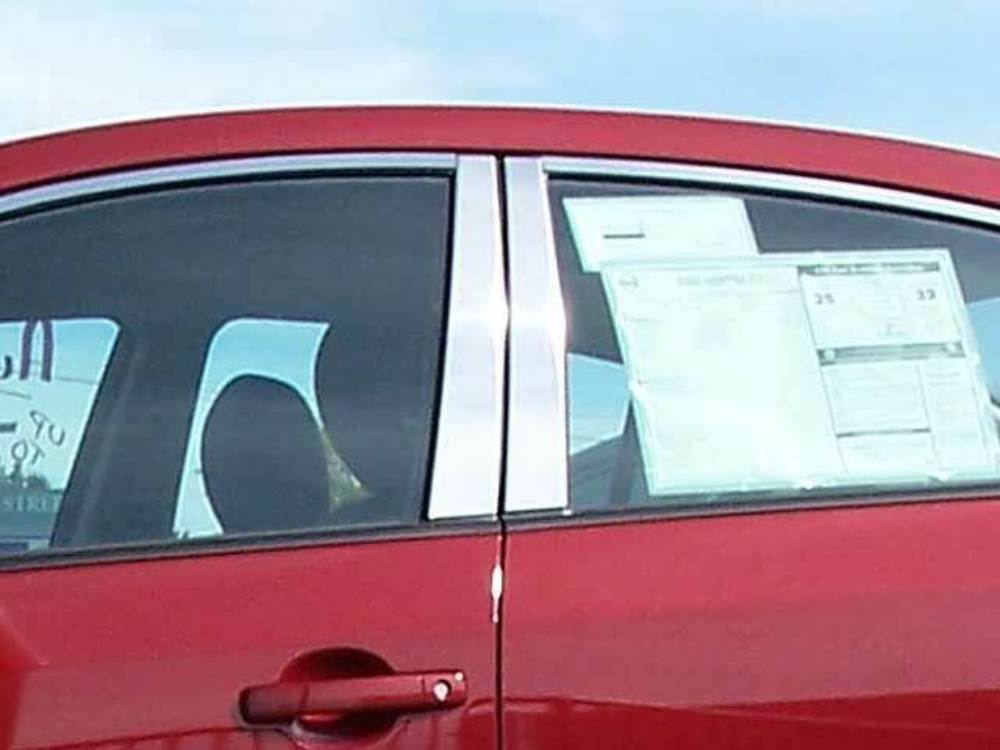 QAA PP28575 Polished Pillar Post Trim 4Pc Fits 07-12 Sentra Sedan