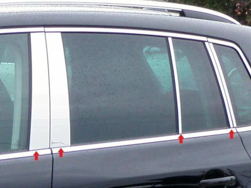 QAA PP29652 Polished Pillar Post Trim 8Pc Fits 09-17 Tiguan