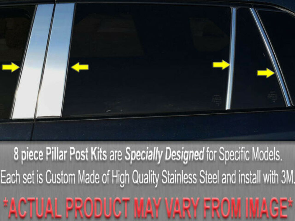 PP32596 Polished Pillar Post Trim 8Pc Fits 92-97 Roadmaster Sedan