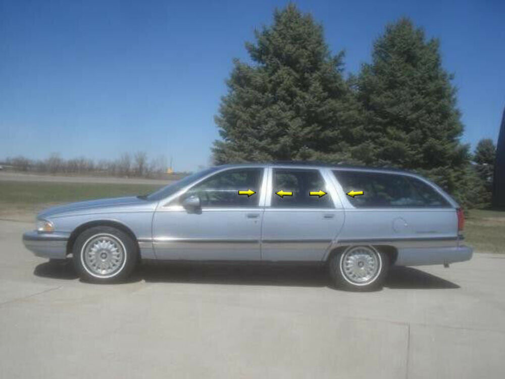 QAA Polished Pillar Post Trim 8Pc Fits 92-97 Roadmaster Wagon