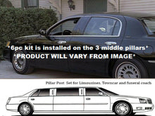 Load image into Gallery viewer, QAA PP40688 Polished Pillar Post Trim 6Pc Fits 00-02 Town Car