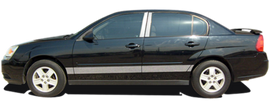 QAA PP44106 Polished Pillar Post Trim 6Pc Fits 04-07 Malibu Sedan