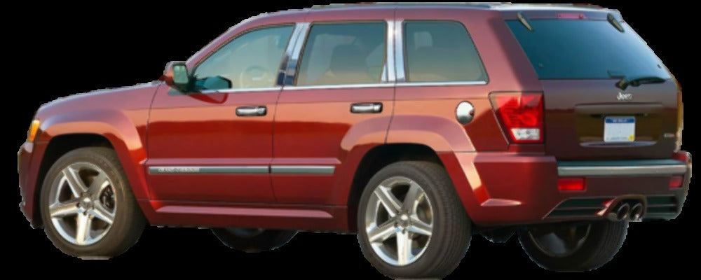 PP47080 Polished Pillar Post Trim 4Pc Fits 05-10 Grand Cherokee